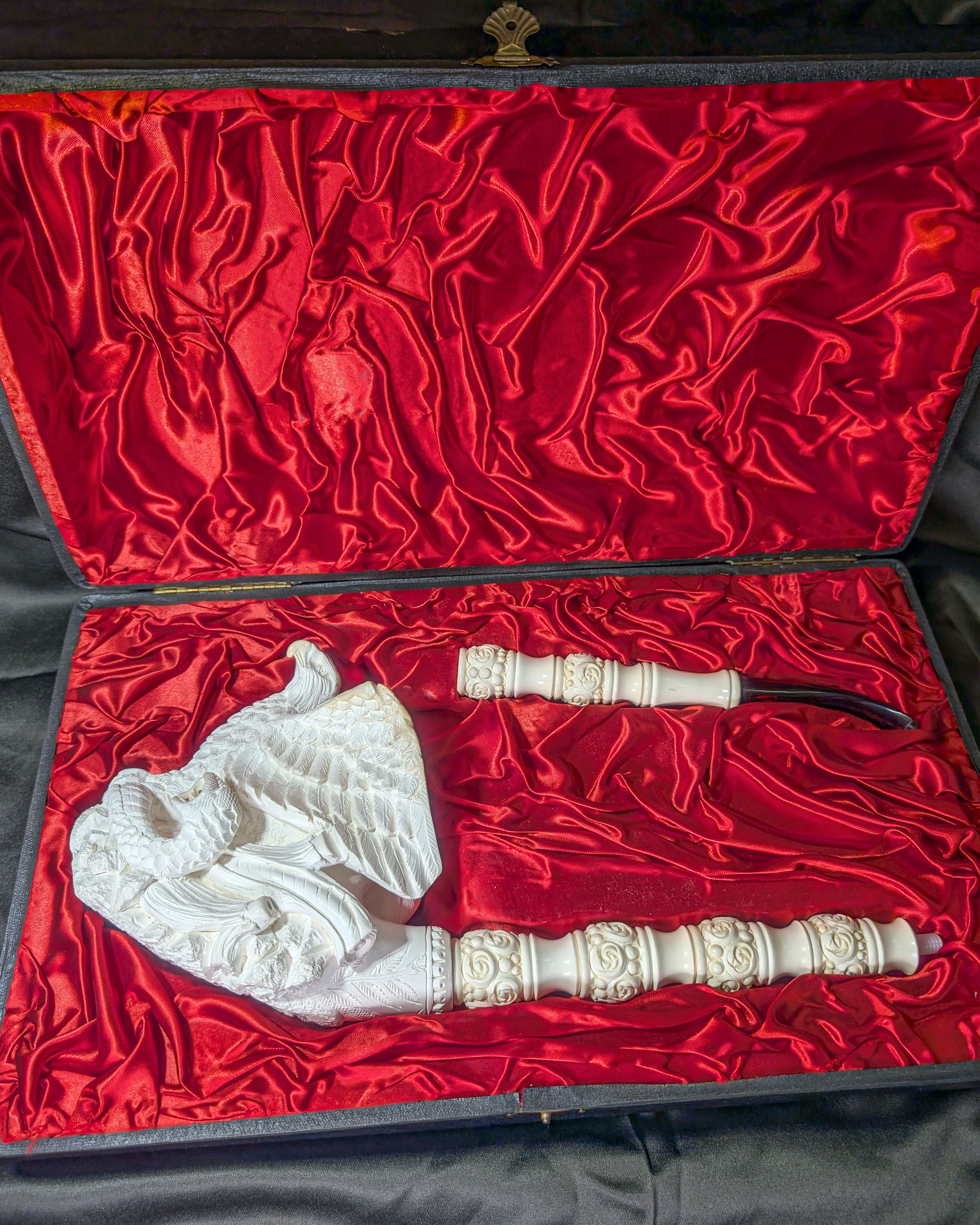 grosse Meerschaumpfeife - Adler mit Schlange