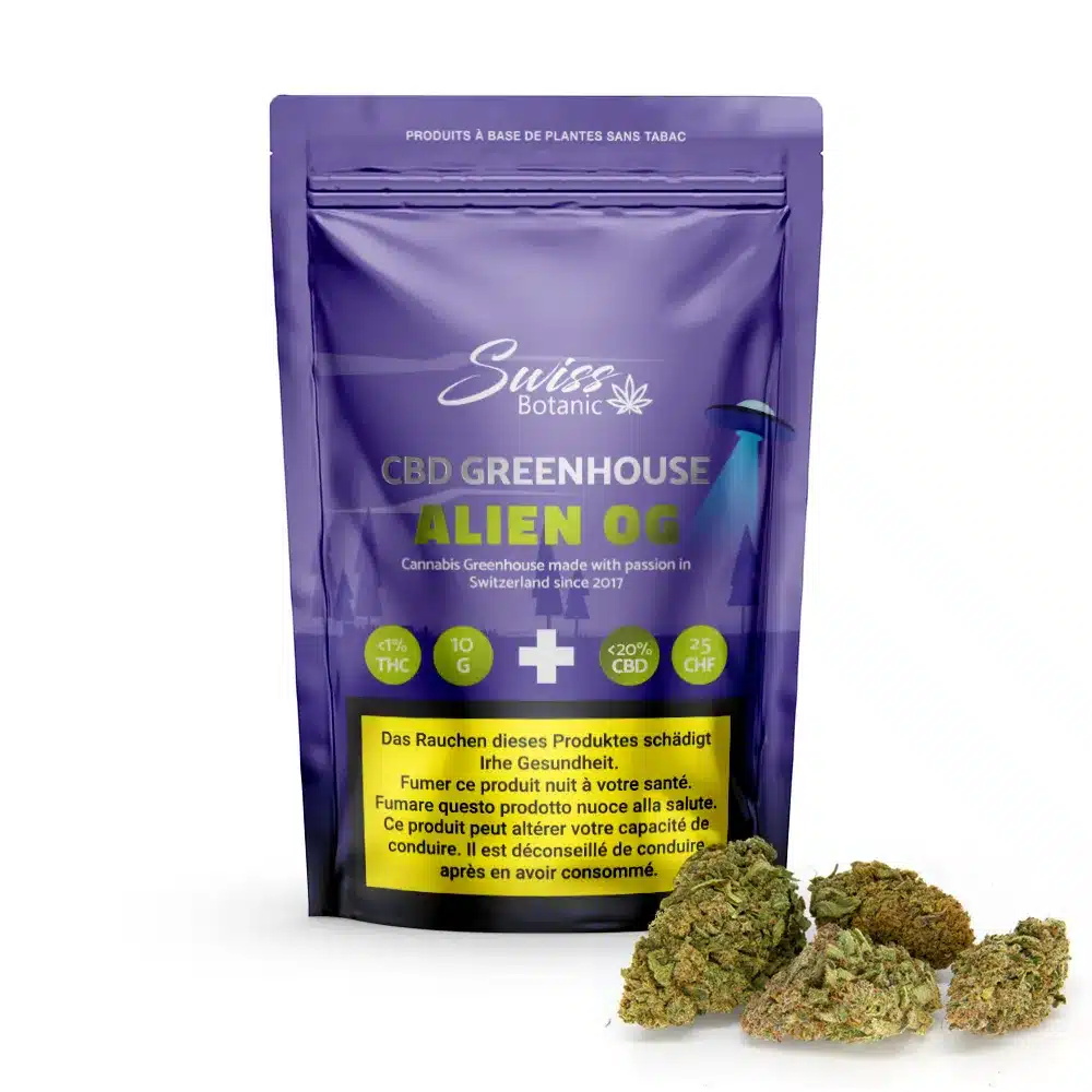 Swiss Botanic- Alien OG 20% CBD (Greenhouse) 10g
