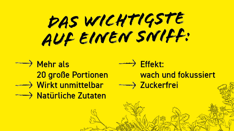 Einzelpackung Wildkraut Energy Sniff – Classic