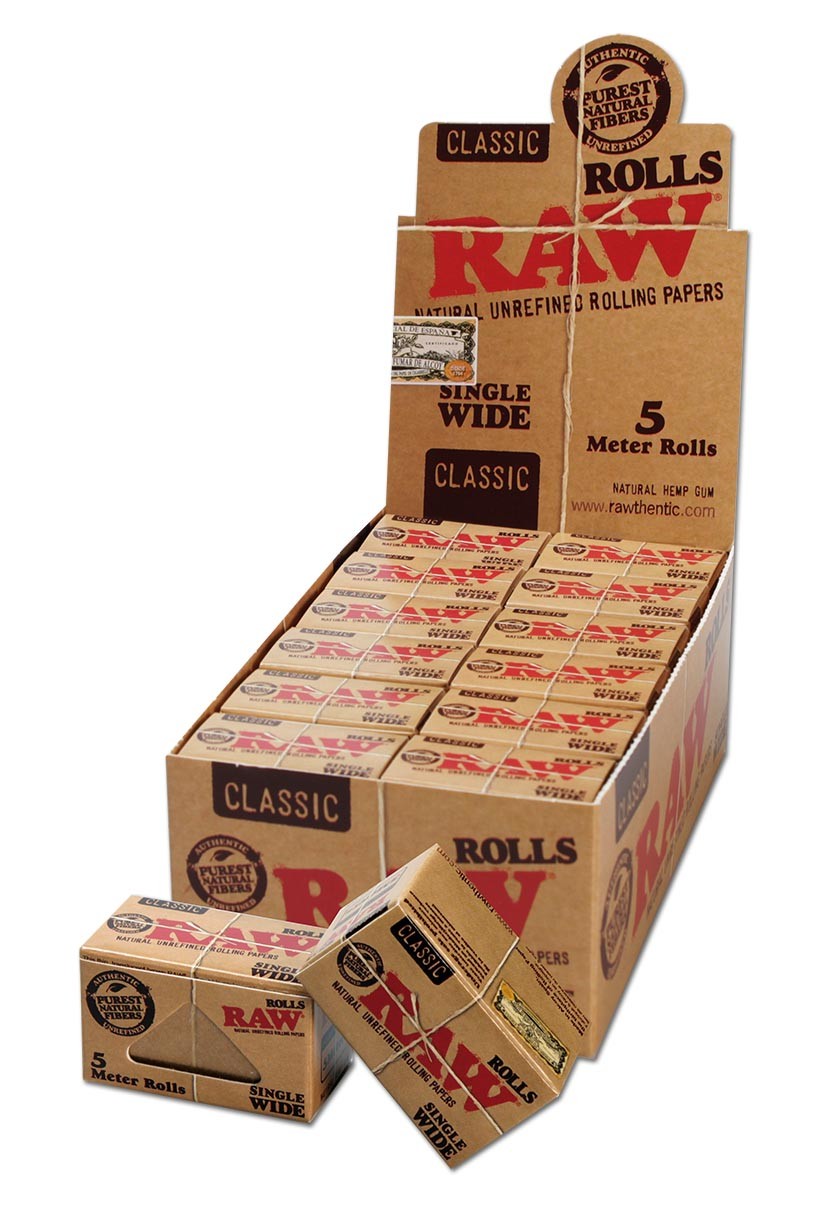 RAW Rolls Zigarettenpapier Single Wide