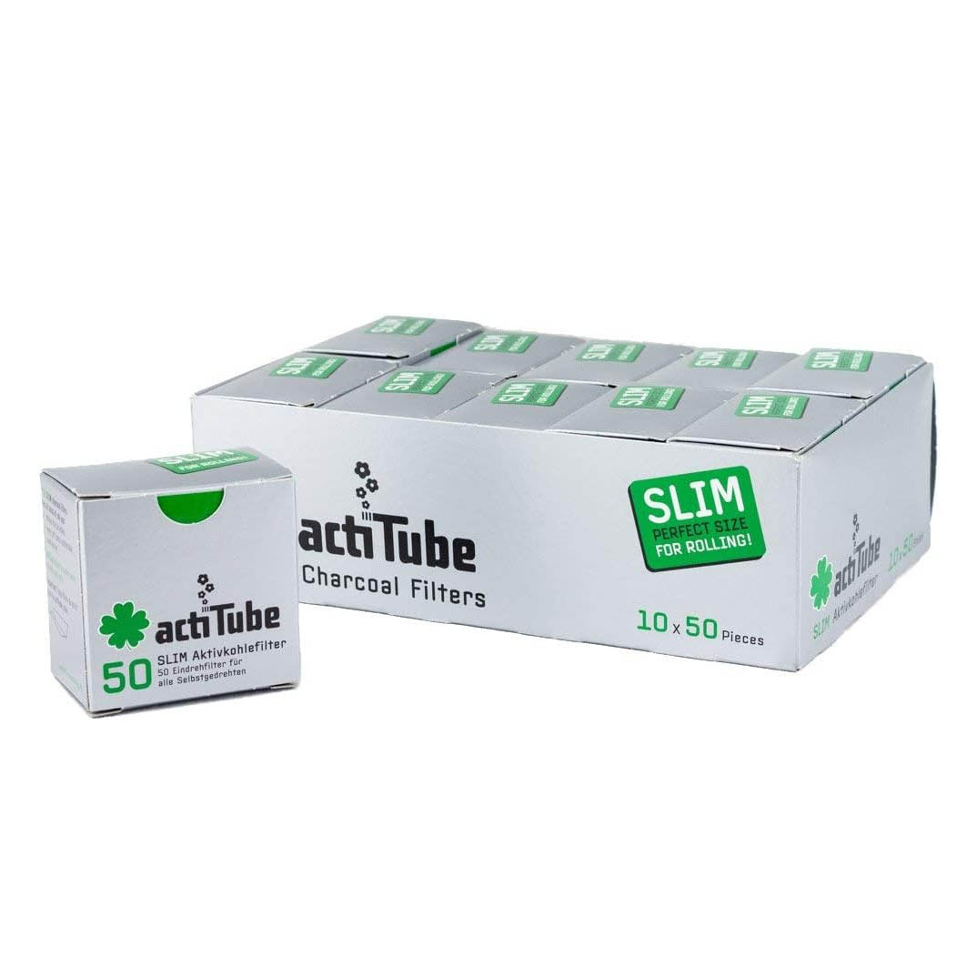 actiTube Box  10 x 50 Slim Aktivkohlefilter