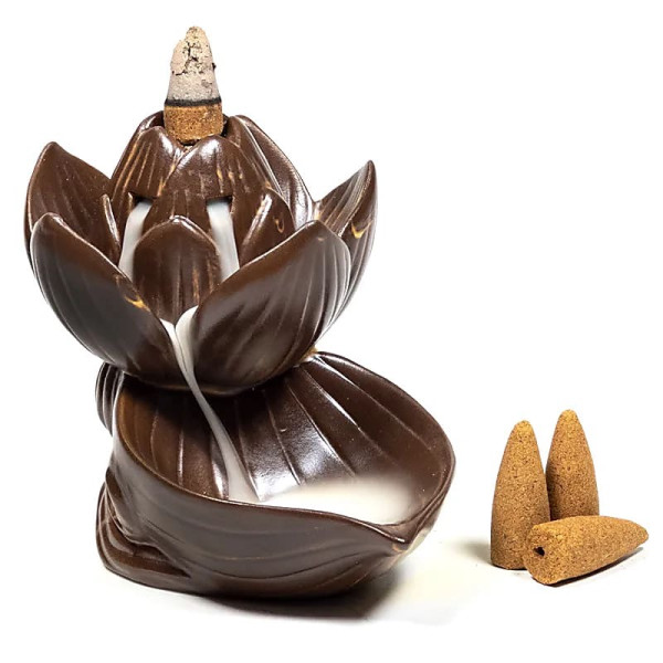 Rückfluss Räucherschale - Lotus - 1 Stück