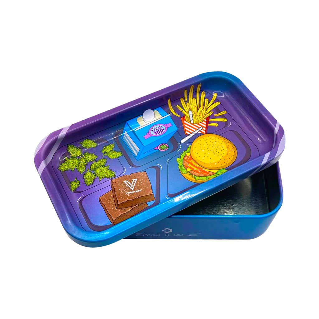 V-Syndicate 2.0 Tin Box with Rolling Tray Lid – Munch Time