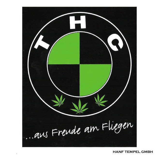 Aufkleber - THC ...aus Freude am Fliegen